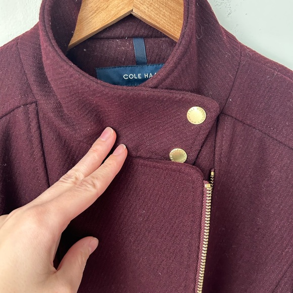 Cole Haan Signature Wool Belted Duffle Coat winter holiday women’s size 6 - Picture 6 of 9